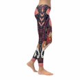 thumbnail image 3 of SUNENAT Indian Mandala Style Elephants Lovely Peacocks Women's Capri Leggings Stretchy Skinny Yoga Pants XS, 3 of 4
