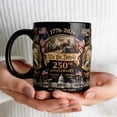 thumbnail image 6 of 250th Anniversary Patriotic Coffee Mug 1776–2026 Military Theme Ceramic Cup 11oz Heat Resistant Independence Day Drinkware Gift for Veterans Military Graduation Retirement, 6 of 6