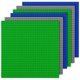 thumbnail image 1 of Juego de 6 placas Placa de construcción compatible con la mayoría de las marcas, 25,5 * 25,5 cm, placa base verde azul gris, 1 of 4