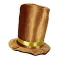 thumbnail image 5 of Kuntesetty Top Hat Gentleman Costume Accessory Black Magician Butler Funny Magician Hat Brown, 5 of 9