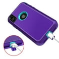 thumbnail image 5 of Petocase for iPhone Xs Max Case,Shockproof Dust/Drop Proof 3-Layer Full Body Protection Rugged Heavy Duty Durable Phone Cover,Purple/Green, 5 of 6