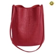 thumbnail image 7 of HUISZJ PU Leather Bucket Bag, Vintage Crossbody Bag, Reusable Shoulder Bag for Women Commute Travel Outdoor (Red), 7 of 7