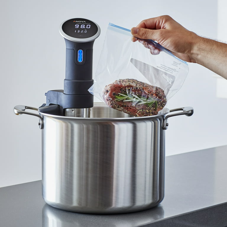 Sous Vide Cooker Kit All-in-One - Sous Vide Machine 800W, 120V with Accurate Temperature Digital Timer, 30 Sous Vide Bags, Sous Vide Clips, Vacuum