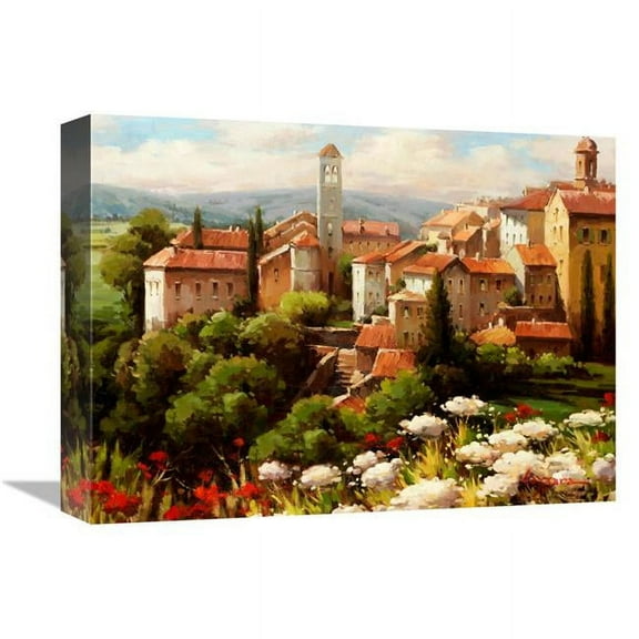 Global Gallery Village Bell Tower Art Print - Lazzara - 12 x 16 in.