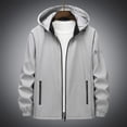 thumbnail image 4 of LEEy-world Mens Jackets Lightweight Men's Outdoor Tactical Jacket Winter Full Zip Warm Polar Jackets Casual Stand Collar Windproof Coats Grey,XL, 4 of 5