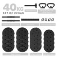 thumbnail image 2 of Mancuerna con Peso Ajustable Altera  ALT-N40 C/ Discos de Cemento Intercambiables Mas Pesa Rusa 40Kg, 2 of 2