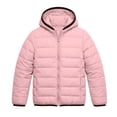 thumbnail image 2 of CYRBOKO Puffer Jackets for Boys, Long Sleeve Lightweight Zip Up Winter Hooded Outerwear Pink Size 5-6 T, 2 of 5