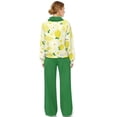 thumbnail image 2 of Xixirimido Lemon Floral Print Women's Sweatsuits 2 Piece Outfit Fall Fashion Airport Lounge Sets Long Sleeve Sweatshirt Wide Leg Sweatpants Plus Size Tracksuit, X-Large, 2 of 7