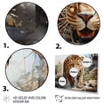 thumbnail image 3 of Designart art Mural Moderne Encadré Or Beige, art Mural Encadré Léopard/guépard Animal, Assistant à une Attaque Léopard Silencieuse, Décoration Murale Encadrée Léopard, 44x34 Pouces Cadre Doré, 3 of 5