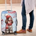 thumbnail image 4 of Hello Winter English Springer Spaniel Smiling in Red Scarf Hat Welcome Christmas Travel Luggage Cover Springers Dog Lover Gifts Suitcase Dust Protective Decor - 00017, 4 of 5