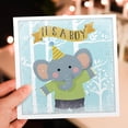 thumbnail image 7 of 3drose, Baby Shower-baby Boy-blue Elephant Animal Illustration for Kids, 6 Greeting Cards with Envelopes, 7 of 7