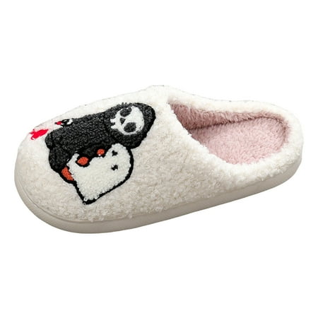 

Jungdeepe Couple Cartoon Quirky Large Size Warm Padded Cotton Slippers
