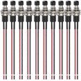 thumbnail image 1 of 10pcs 7mm 3V-6V-12V-24V-230V / 1A Pre-wired Mini Momentary Push Button, SPST Normally Open ON/OFF 2 Pin Round Button for Hobby Model Railroading, 1 of 5
