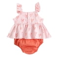 thumbnail image 1 of Bebé niña dibujos animados impreso traje sin mangas Top + Pantalones cortos conjunto ropa de verano XianweiShao 8390611315559, 1 of 1