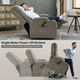 thumbnail image 2 of Sesslife Lift Recliner Chair for Adults, Electric Power Lift Recliners with Heat and Massage, Reclining Mechanism Electric Recliner with USB Port, Cup Holders, for Living Room Home, Light Brown, 2 of 8