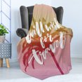 thumbnail image 4 of Saying Soft Flannel Fleece Throw Blanket, Will Work for Travel Funny Saying at Vintage Filtered Background with a Palm Tree, Cozy Plush for Indoor and Outdoor Use, 50" x 70", Multicolor, by Ambesonne, 4 of 5