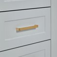 thumbnail image 3 of ARIEL 61" Grey Bathroom Vanity 1.5" Edge Pure White Quartz Countertop & Splash, Rectangular Sink, 2 Soft Closing Doors, 9 Full Extension Dovetail Drawers, Brushed Nickel, 3 of 9
