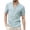 Light Blue, variant on Mens Plus Size Shirts Short Sleeve Shirt Men Summer Casual Fashion Linen T-Shirt Men's Retro Stand-Up