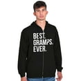 thumbnail image 3 of Best Gramps Ever Grandpa Grandfather Zip Hoodie Sweatshirt Men Brisco Brands S, 3 of 6
