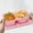 Pink#4, variant on Silicone Reusable Snack Container with Lids Compact Leakproof Double-Compartment Box for Snacks, Condiments, Sauces Foldable & Stain-Resistant Dishwasher Safe 15x9.5x4cm Open 1 Pack