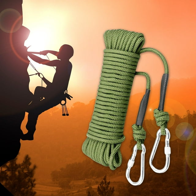 Cuerda de Escalada de Incendios perfecl 8 mm 10 Metros Ganchos de Seguridad Fibra de Resistencia