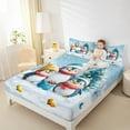 thumbnail image 4 of jejeloiu Kawaii Penguin Queen Sheet Set,Happy New Year,Xmas,4-Piece Super Cozy, 4 of 7