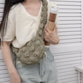 thumbnail image 4 of Bolsos Bolso plisado de nube Bolso de burbuja de nicho Bolso de chaqueta de algodón de estilo casual Bolso de hombro tipo bola de masa, 4 of 6