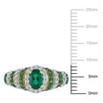 thumbnail image 2 of Everly Women's Created Sapphire and Created Emerald Yellow Gold Plated Ring, 2 of 8