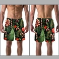 thumbnail image 3 of luoweisi Men's Beach Shorts Quick Dry Swim Trunks with Mesh Lining Christmas Candy S, 3 of 5