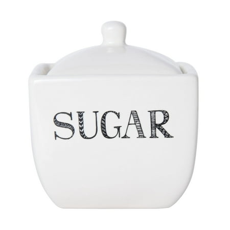 - Elements Classic Stoneware Sugar Bowl With Sentiment Decals