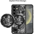 thumbnail image 3 of Magnetic Case for Samsung Galaxy S23 FE Floral Rose Cute Phone Case [Compatible with Magsafe] for Women Girls Aesthetic Pattern Slim TPU Shockproof Bumper Case, Black, 3 of 8