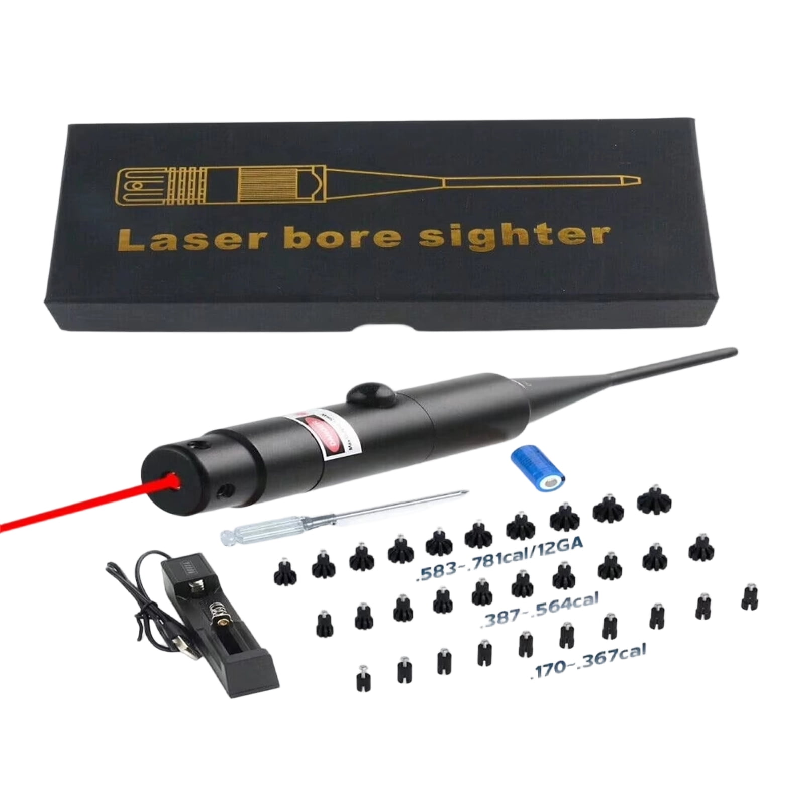 Bore Sight Laser - Bore Sight Kit - with Button Switch Red Laser Bore Sight