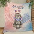 thumbnail image 3 of 4th of July Maine Coon Celebrates Independence Day Quilt Blanket Cat Lover Kitten Owner Gifts Cozy Comforter Throw Blanket - 12010, 3 of 5