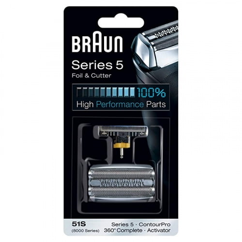(51S) - Braun 51S Series 5 Electric Shaver Replacement Foil and Cassette Cartridge - Silver