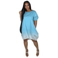 thumbnail image 3 of Dresses for Women Summer Wedding Guest Short Sleeve Plus Size Casual Dress Casual Mid-Length Gradient, 3 of 5