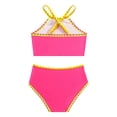 thumbnail image 5 of Yeaiivve Girls Long Sleeve Swimwear 2Pcs Set - Breathable Sun-Protective Top & Elastic Waist Swim Shorts for 8-12Y Beach Wear, Quick-Dry, 5 of 7