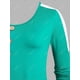 thumbnail image 4 of Camiseta Talla Extra Borde Encaje Dos Tonos Rosegal  Mangas largas de talla grande, 4 of 5