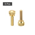 thumbnail image 3 of Tornillos moleteados Unique Bargains 5uds M4x16mm Latón Hombro, 3 of 4