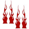thumbnail image 2 of MOVTOTOP FRCOLOR 1 Sheet Red Hot Flame Decals for Motorcycle Helmets Bikes Skateboards Cars Computers Waterproof Reflective Fire Stickers Red, 2 of 7