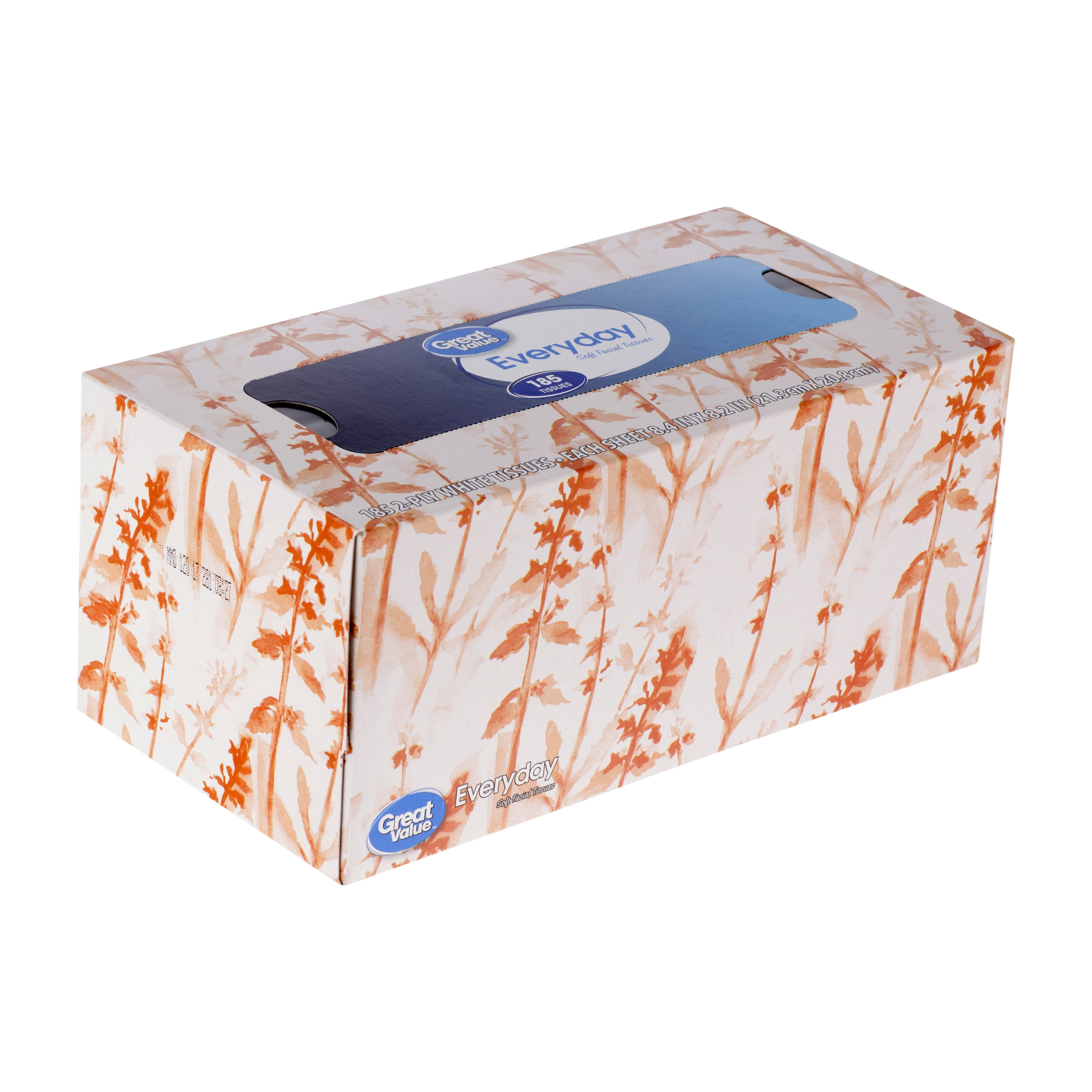 Great Value Everyday Soft Facial Tissue, 185 Sheets