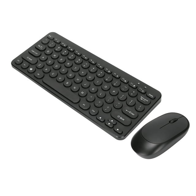 Teclado teclado ratón combo 2.4g teclas redondas inalámbricas diseño ergonómico de deseño USB Silencioso Teclado y ratón