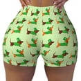 thumbnail image 2 of Fotbe dogs St Patrick's Day Seamless Shorts, Womens Workout Shorts High Waist Stretch Booty Short for Gym/Yoga/Running/Biking-XX-Large-Large, 2 of 8