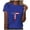 A406 Blue, variant on Mifsaly Womens American Flag Graphic Tee Crewneck Short Sleeve Summer Top 4Th Of July Loose Fit Patriotic Shirt S