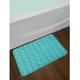 thumbnail image 2 of Wave Bath Mat, Simple Curls Abstract Underwater Geometric Shapes Illustration, Plush Bathroom Decor Mat with Non Slip Backing, 29.5" X 17.5", Cadet Blue Seafoam, by Ambesonne, 2 of 2