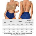 thumbnail image 3 of Top Corto Con Tirantes Y Pedrería Mujeres Rhinestones Sling Crop Top Y2k Sexy Diamonds Cami Tank Top (Oro M) Cgtredaw Para estrenar, 3 of 6