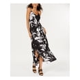 thumbnail image 3 of BAR III Womens Black Floral Spaghetti Strap Maxi Shift Dress Size: 2, 3 of 4