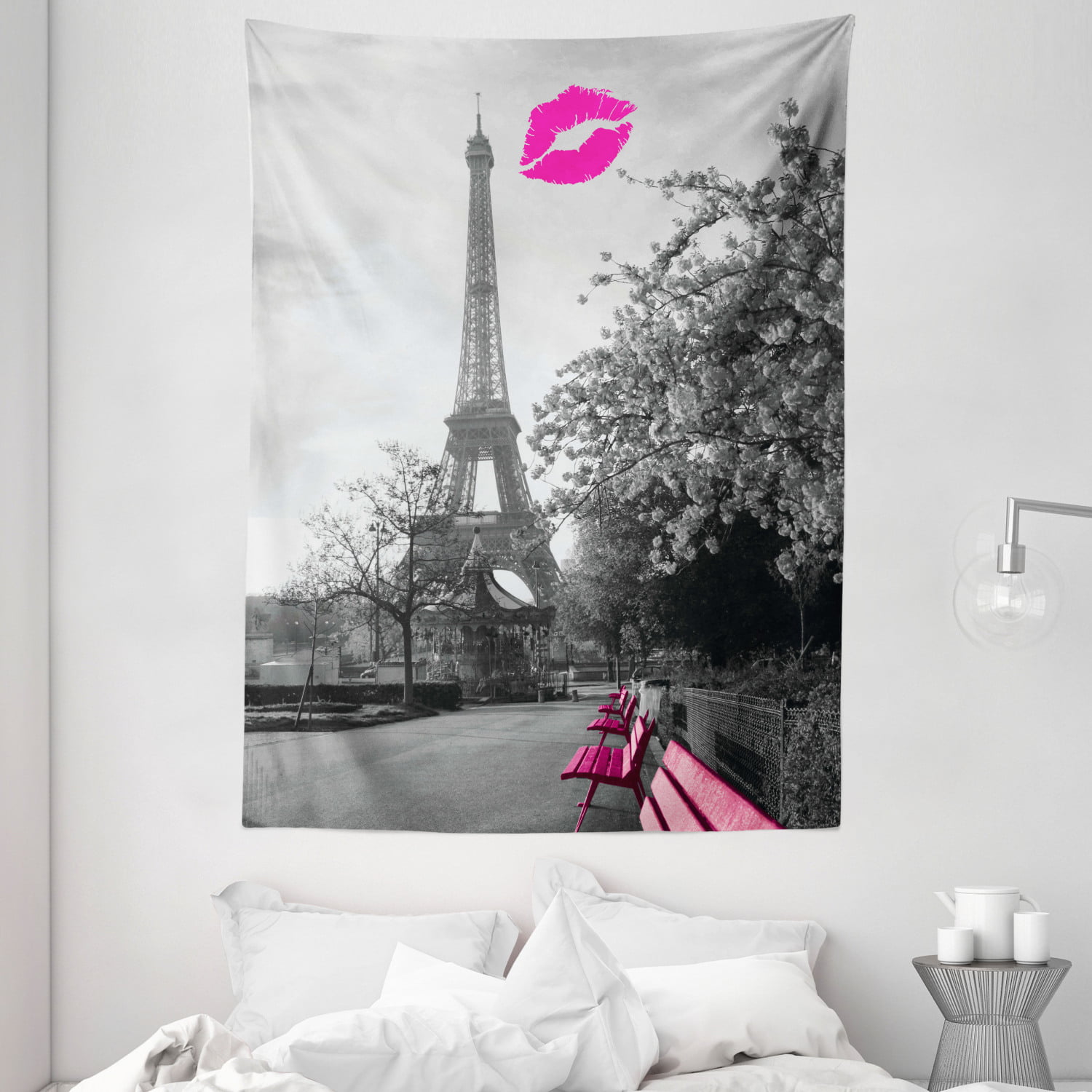 Eiffel Tower Paris Tapestry Wall Hanging for Living Room Bedroom Dorm Decor 