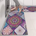 thumbnail image 2 of Kitchen Rugs Sets Of 2,Multicolor Ethnic Mandala Pattern Anti Fatigue Kitchen Mat Rugs Non Slip Washable,Decorative Kitchen Floor Mats for Kitchen,Sink,Laundry,17"X47", 2 of 5