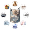 thumbnail image 4 of Balery Cool Cloud White Dragon Cesta de ropa redonda con asas, impermeable, independiente, para ropa, juguetes, dormitorio y familia-Small, 4 of 6