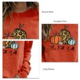 thumbnail image 1 of Top De Mujer De Halloween Jersey Con Estampado De Calabaza Halloween Women Pullover Cute Pumpkin Print Sudadera Con Cuello Redondo Manga Larga Casual Fit Fall Top Shirt Orange S ANGGREK Otros, 1 of 5